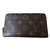 Louis Vuitton Vuitton - Zippy Compact Wallet(nicht mehr vermarktet) Dunkelbraun Leinwand  ref.86541