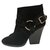 Burberry Buckled ankle boots Black Suede  ref.86542