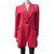 Yves Saint Laurent Manteaux, Vêtements d'extérieur Laine Noir Rouge  ref.86615