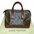 Speedy Louis Vuitton Handtaschen Bordeaux Leinwand  ref.86725