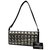 Chanel Silver metallic flap shoulder bag Black Cloth  ref.86822