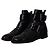 Pierre Hardy Botines negros de cuero con doble hebilla de piel de becerro