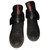 Prada Zapatillas Negro Cuero  ref.87241