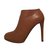 Sergio Rossi Boots Caramel Leather  ref.87272