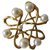 Autre Marque Pins & brooches Golden Eggshell Metal Pearl  ref.87321