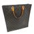 Louis Vuitton Monogramme sac plat Cuir Marron  ref.87414