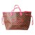 Louis Vuitton Neverfull Rosa Couro  ref.87500