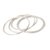 Autre Marque Set of 5 silver plated bangles bracelets Silvery Silver-plated  ref.87506