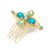 Autre Marque Gold plated hair comb Golden Gold-plated  ref.87507