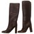 Chloé knee hight boots Brown Leather  ref.87582