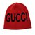 Gucci Bonnet rouge Laine Noir  ref.87951