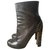 Prada High heels boots Khaki Leather  ref.88138