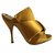 No 21 Beautiful mules "RONNY" from N°21 Golden Leather Satin  ref.88146