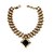 Guy Laroche Vintage necklace Plaqué or Noir Doré  ref.88157