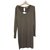 sweater dress with Maje guitar jewel detail Grey Cashmere Wool Rayon Angora  ref.88429
