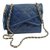 Chanel Sac à bandoulière lézard Cuirs exotiques Bleu  ref.88490