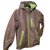 Autre Marque graue kway-windjacke und neongrüne handschuhe mit kapuze Polyester  ref.88535