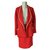 Chanel Skirt suit White Red Golden Wool Metal  ref.88596