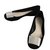 Dior Black rhinestone ballet pumps Leather  ref.88916
