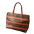 Céline Handbags Orange Dark brown Leather  ref.89017