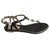 Chanel sandali Nero Pelle  ref.89053
