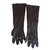 Moschino gloves in leather decorated ' Dark brown  ref.89077
