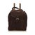Prada Nylon Chain Drawstring Backpack Brown Dark brown Leather Cloth  ref.89210