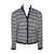 Escada Wool blend blazer with ruffles and silk lining Black White  ref.89229
