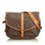 Louis Vuitton Monogram Saumur 35 Brown Leather Cloth  ref.89255