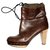 Marni Botas de couro Marrom  ref.89458