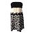 Vestido Tibi de seda jacquard con escote bandeau Negro Blanco