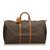 Louis Vuitton Monogram Keepall 55 Brown Leather Cloth  ref.89493