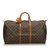 Louis Vuitton Monogramme Keepall 55 Cuir Toile Marron  ref.89493