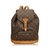 Louis Vuitton Monogram Montsouris MM Brown Leather Cloth  ref.89513