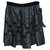 Anna Sui Metallic thread skirt Black Dark green Wool Tweed  ref.89640