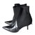 Dolce & Gabbana Ankle boots Black Leather Cloth Elastane  ref.89679