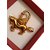 Hermès Amuletos bolsa Dorado Chapado en oro  ref.89673