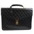 Chanel Brifcase Black Leather  ref.89684