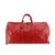 Louis Vuitton Et Keepall 60 Cuir Rouge  ref.89831
