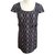 Tibi Wool silk blend dress Brown Black White  ref.89859