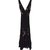 Temperley London Vestido vintage con cuentas Negro Seda  ref.90105