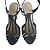 Jenny Packham Sandali da sera glitterati Nero Metallico - vista 3