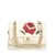 Chanel Flap de piel de cordero de punto salvaje con aplique de rosa Blanco Multicolor Crudo Cuero  ref.90250
