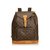 Louis Vuitton Monogram Montsouris GM Brown Leather Cloth  ref.90286