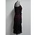 Abito da cocktail Marchesa Notte in seta fucsia e pizzo nero Fuschia - vista 6
