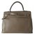 Hermès SAC HERMES KELLY FLAT Grey Leather  ref.90382