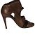 Sandali Ankle Wrap Camilla Skovgaard in pelle castagna