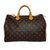Louis Vuitton Speedy 35 Beige Golden Chocolate Leather  ref.90429