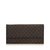 Céline Macadam Jacquard Long Wallet Brown Dark brown Leather Cloth  ref.90500
