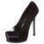 Yves Saint Laurent Tribute Two Black Suede Patent leather  ref.90575